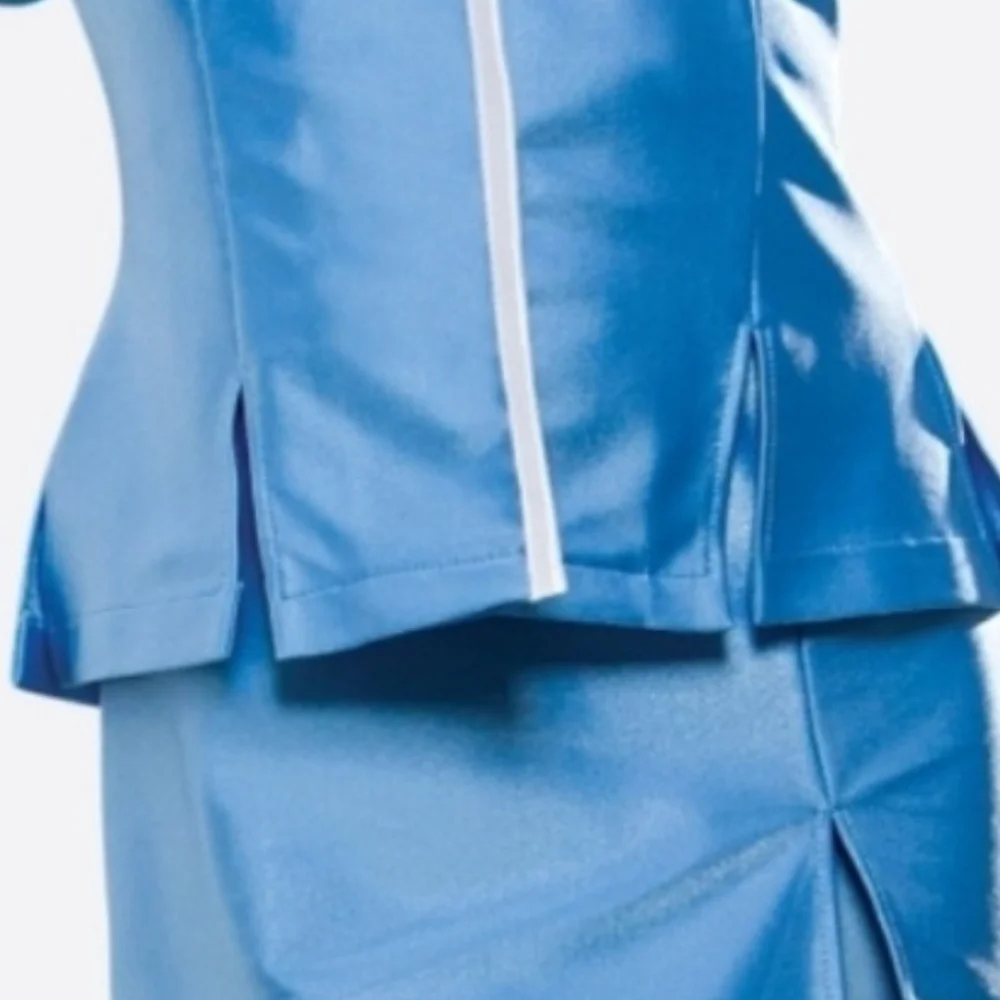 Blue Flight Attendant Costume - Picture 2 of 4